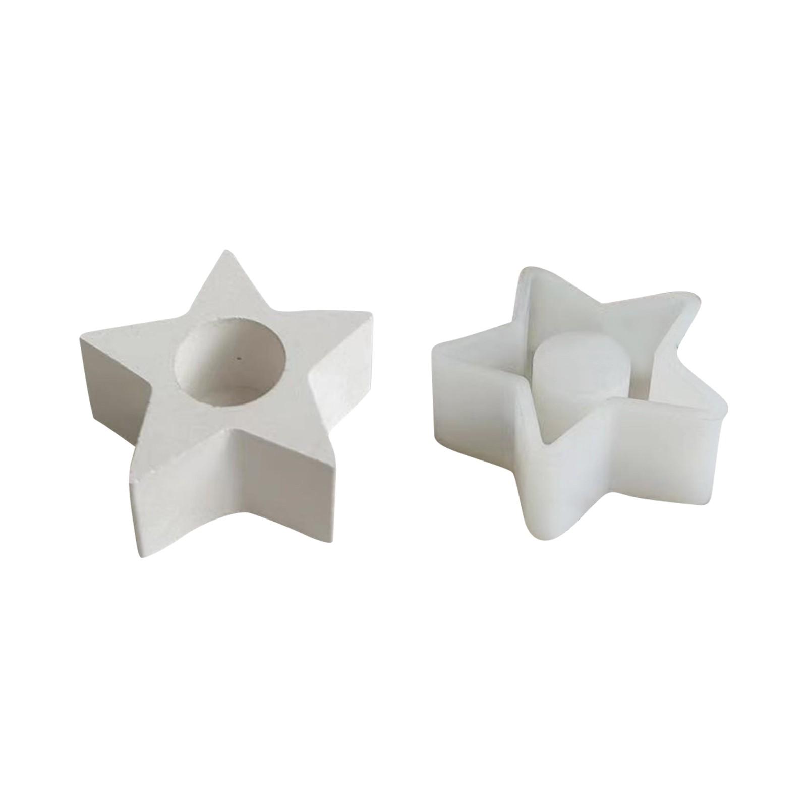

Силиконовая форма для подсвечника, форма для подсвечника, силиконовые формы для свечей DIY, круглые звезды и т. д., силиконовая форма для конусного подсвечника из эпоксидной смолы One Size
