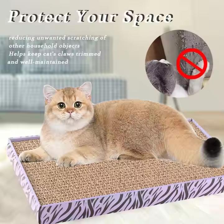 Cat-Grabbing Board Double-Sided Eco-Friendly Corrugated Paper Modern Cat-Scratcher Column Wear-Resistant Load-Bearing Carton