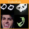 Wawazhengfu Fantasia de Festa de Halloween Adereços Plástico Branco Conjunto de Dentes Falsos Presas de Vampiro Zumbi Decoração de Festa