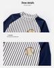 Kids' Korean Style Striped Baseball Swimsuit Set
