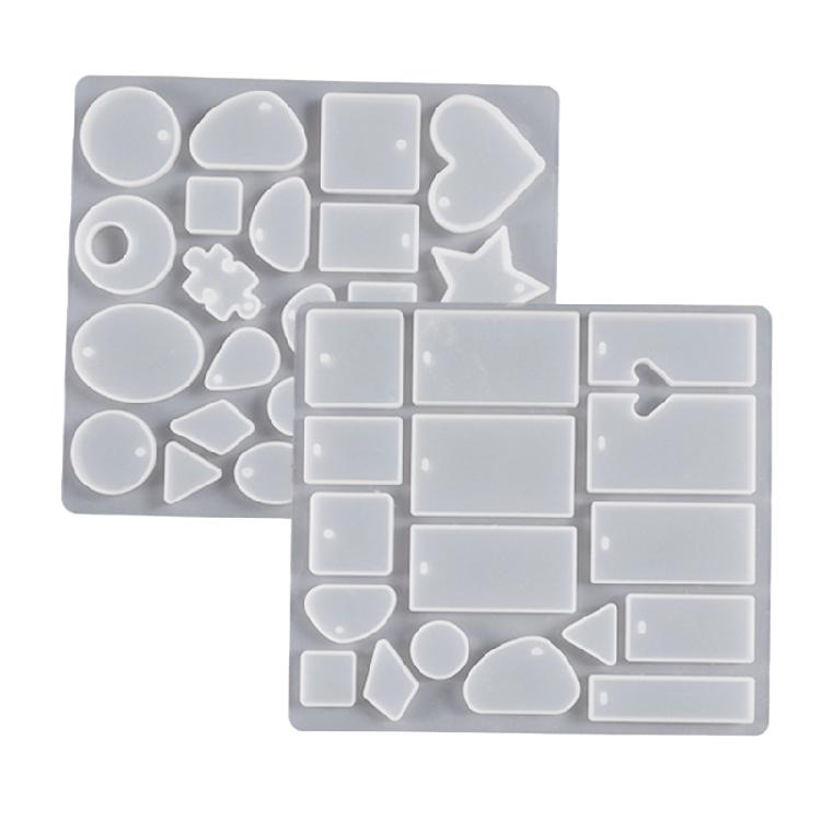 4 Pcs Multiple Styles Earring Combination Keychain Silicone Mold Epoxy DIY Craft