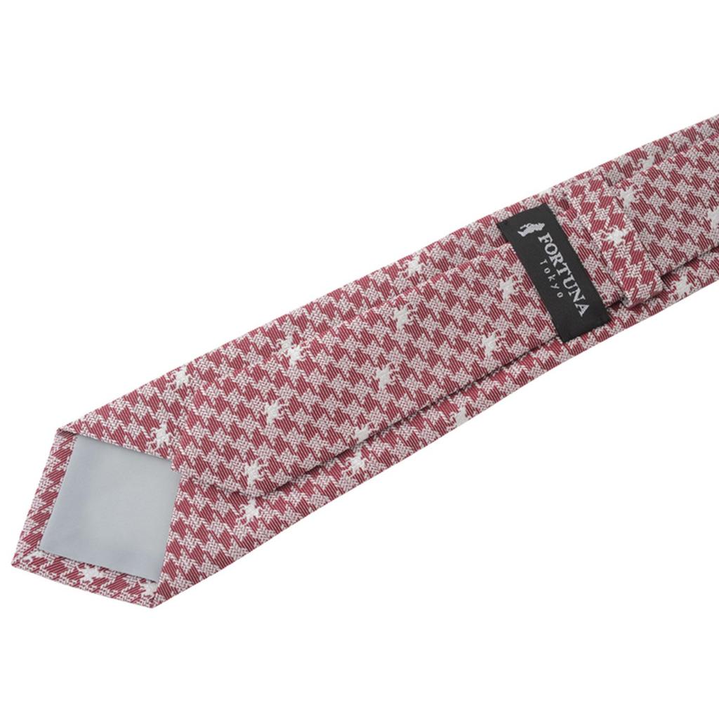 [Fortuna Tokyo] Necktie 11. Victory Nishijin-ori Necktie Men's FT-T11 Red, Blade Width 7cm, Length 142cm