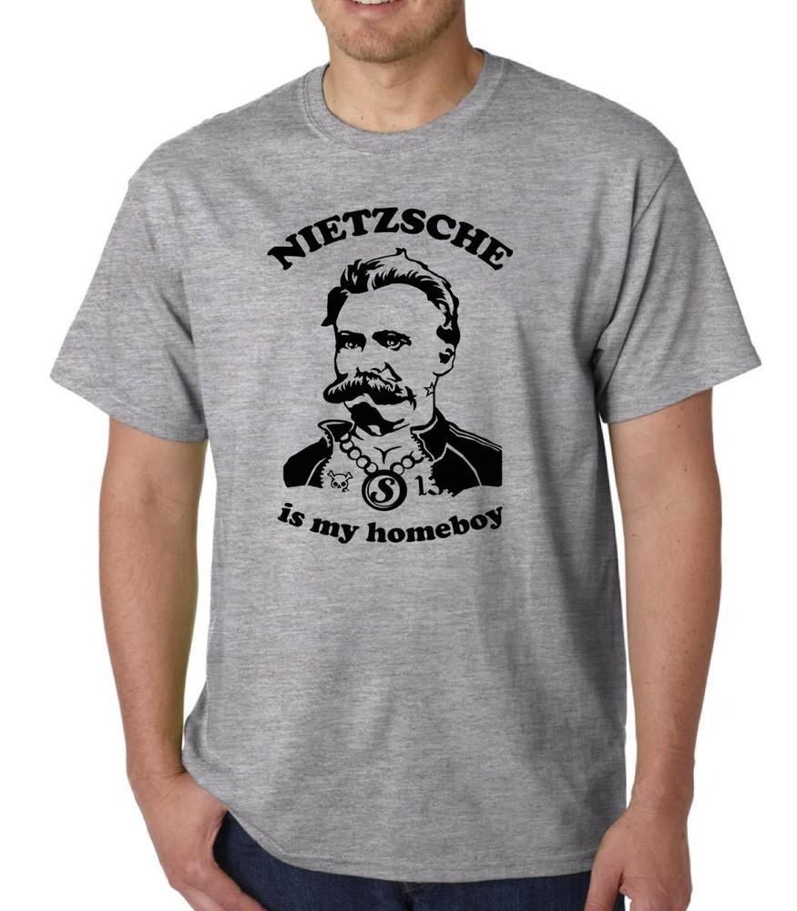Nietzsche Is My Homeboy TShirt Philosophy Geek Funny Quote Plato Freud Marx S