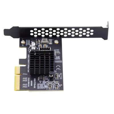 cablecc 20 Gbit/s USB Gen2 IDC Front Header auf 4x Express Card Adapter für Desktop-Motherboard 3.2 Typ-E USB-C PCI-E