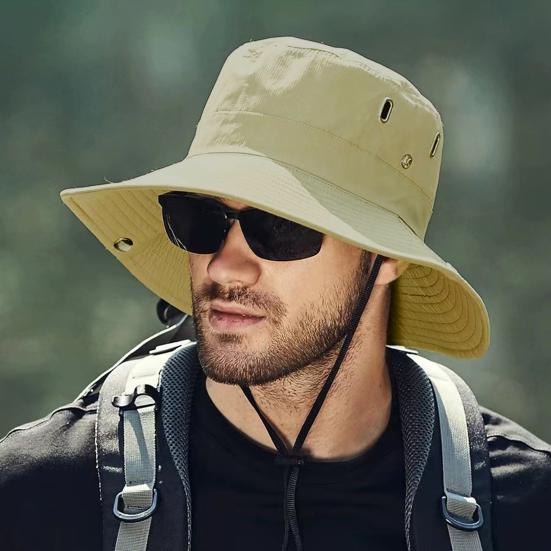 Sun Bucket Hat for Men Women Wide Brim Sun Protection Fishing Beach Hap for Outdoor Hiking Traveling Camping