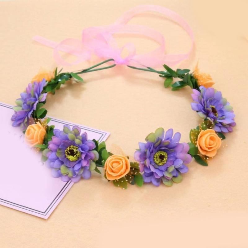 Blumenkränze Krone Haarkranz Blumenstirnbänder Braut Blumenkrone Hochzeit
