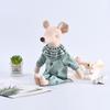 Peluche Topo Vestito Carino Alta Qualità Morbido Tessuto di Cotone Animale Imbottito Giocattolo Ratto Con Vestiti Rimovibili Decorazione Camera da Letto