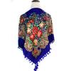 Russian Style Floral Print Tassel Shawl - Ethnic Retro Warm Scarf for Autumn/Winter