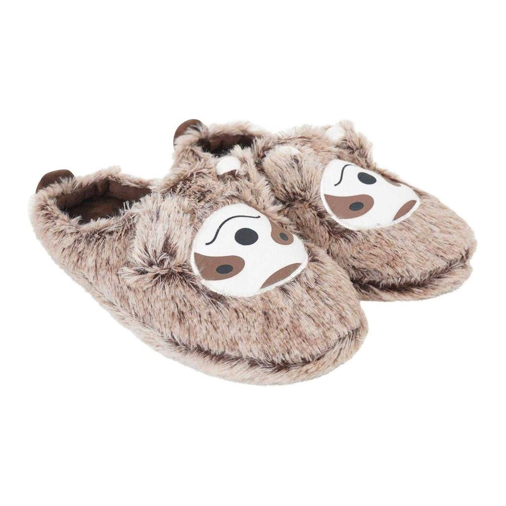 Keanu Childrens/Kids Sloth Faux Fur Mules