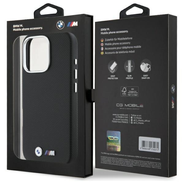 Bmw Bmhcp16X23Pufwkev Iphone 16 Pro Max6.9 Czarny/Black Hardcase M Edition Kevlar Wrapped Metal