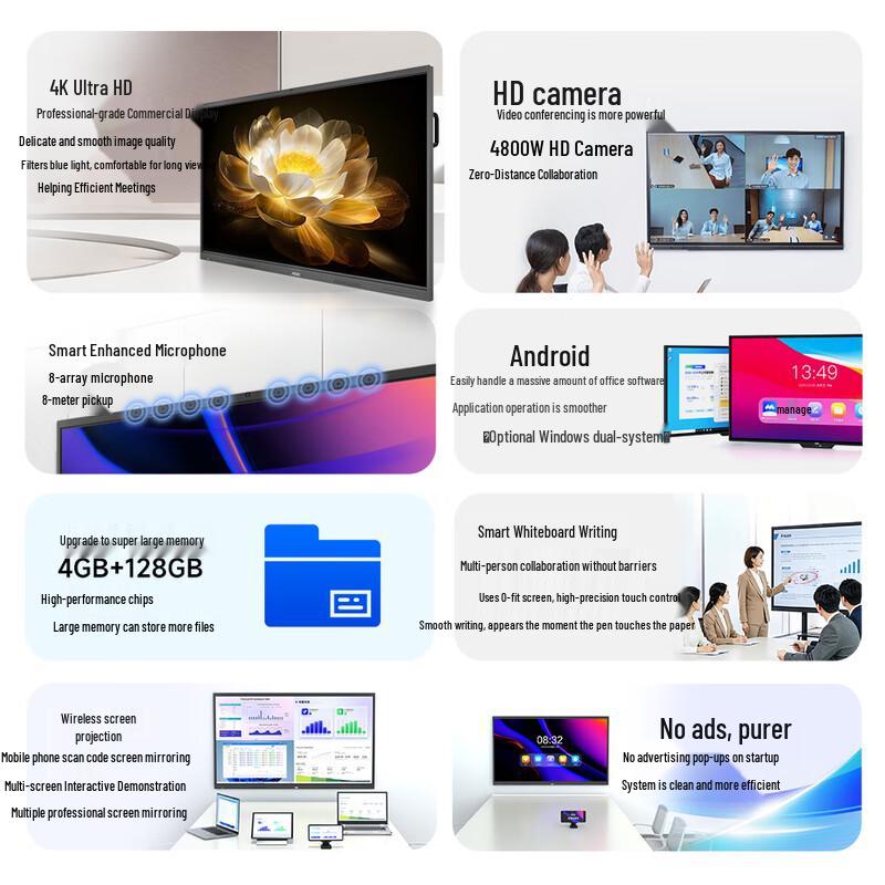 AOC 55-inch 4K Interactive Conference Display (CN version)