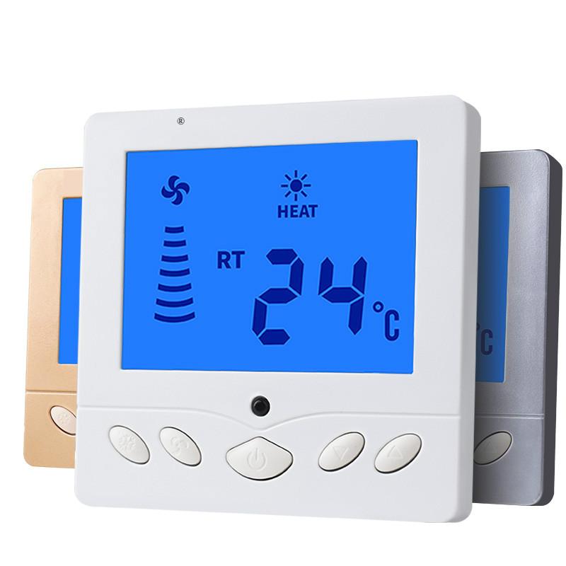 Termostato LCD per climatizzatore, ventola, termoregolatore, temperatura, pannello interruttori termometro a controllo intelligente