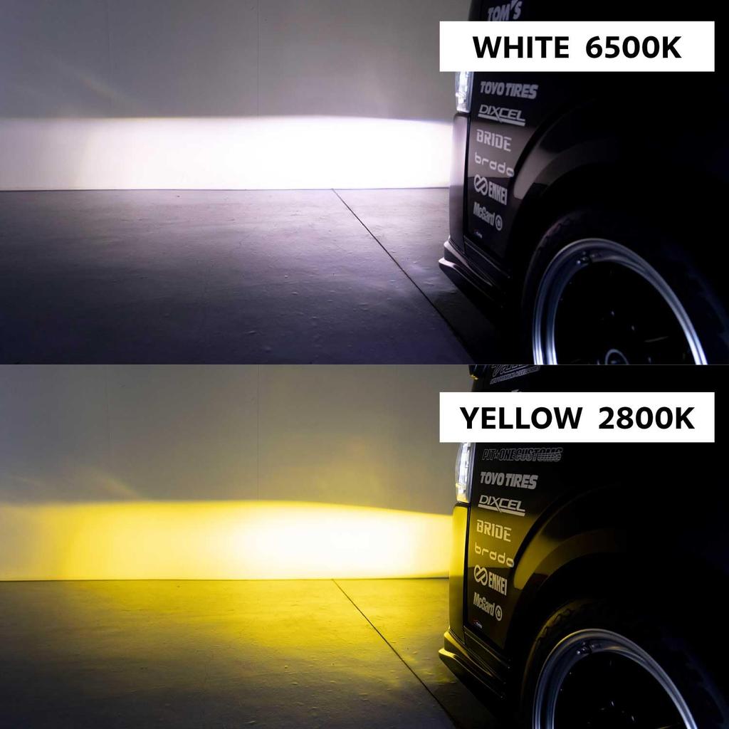 Valenti Jewel LED Exchange Fog Bulbs with High Switching for Toyota Hiace Series 7th Bi-Color Lumens, 2-Color (200 Generation) [LFG206-WY]