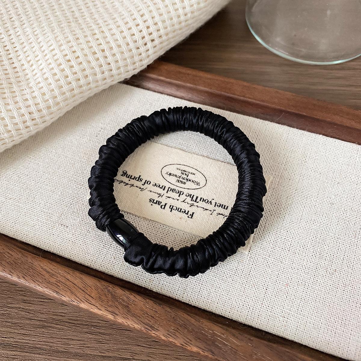 3Pcs Korean Minimalist Headband Girls Silk Hair Tie Fashion Elastic Silk Scrunchie for Women Solid Color Satin Hair Tie