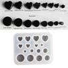 2Pcs Gothic Piercing Silicone Earrings Molds Convenient Piercing Ear Rings Pendant Epoxy Mould Jewelry Crafting Supplies