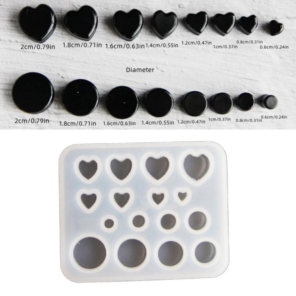 2Pcs Gothic Piercing Silicone Earrings Molds Convenient Piercing Ear Rings Pendant Epoxy Mould Jewelry Crafting Supplies