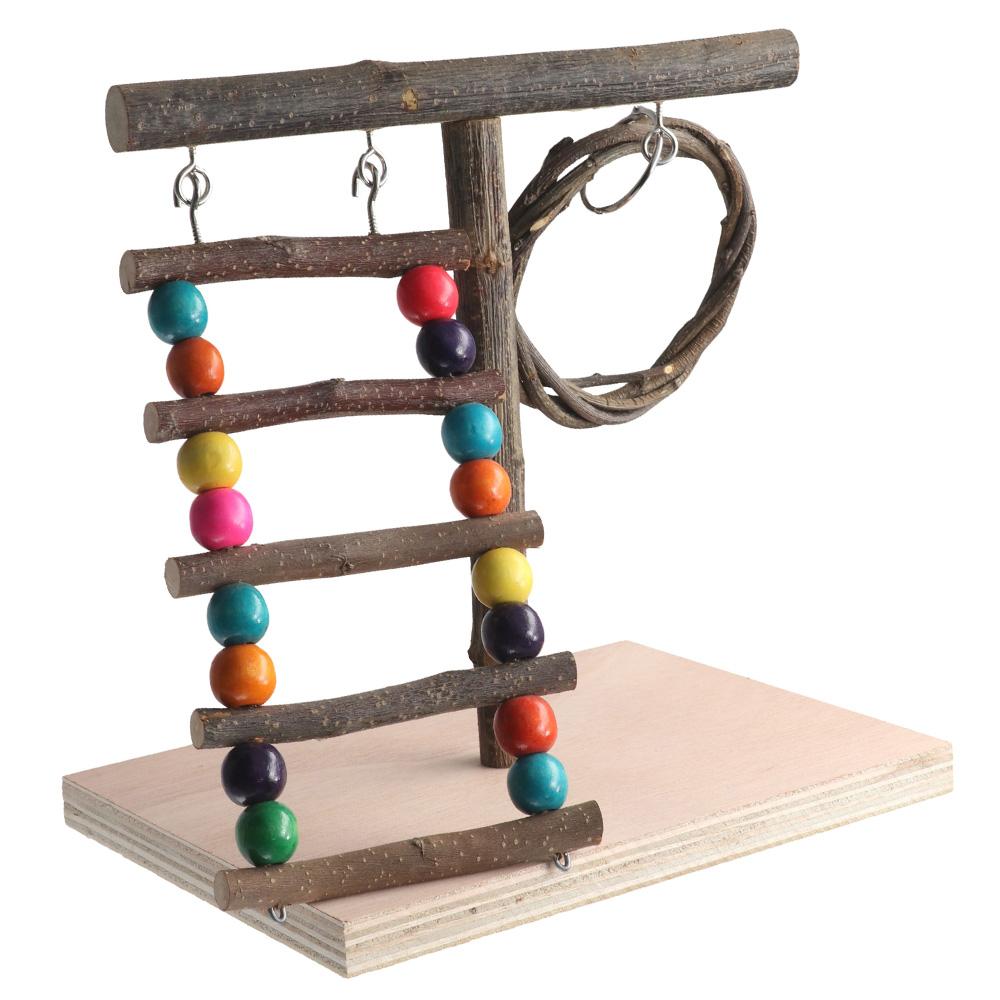 

Деревянные подставки для птиц, игрушка с лестницей и качелями, игровая площадка для птиц, товары для домашних животных