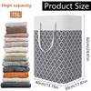 Cesto de Lavandería Grande Portátil Plegable Bolsa de Almacenamiento de Lavandería para el Hogar Cesto de Algodón Lino para Juguetes de Niños Cesto para Ropa Sucia Dormitorio