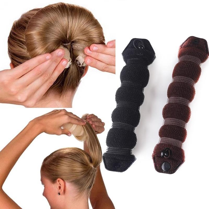 Black/Brown Magic Hair Bun Maker Donut Bagel For Hair Tools Hairpin Hair Accessories For Women Styling Braids Diy Hairstyling