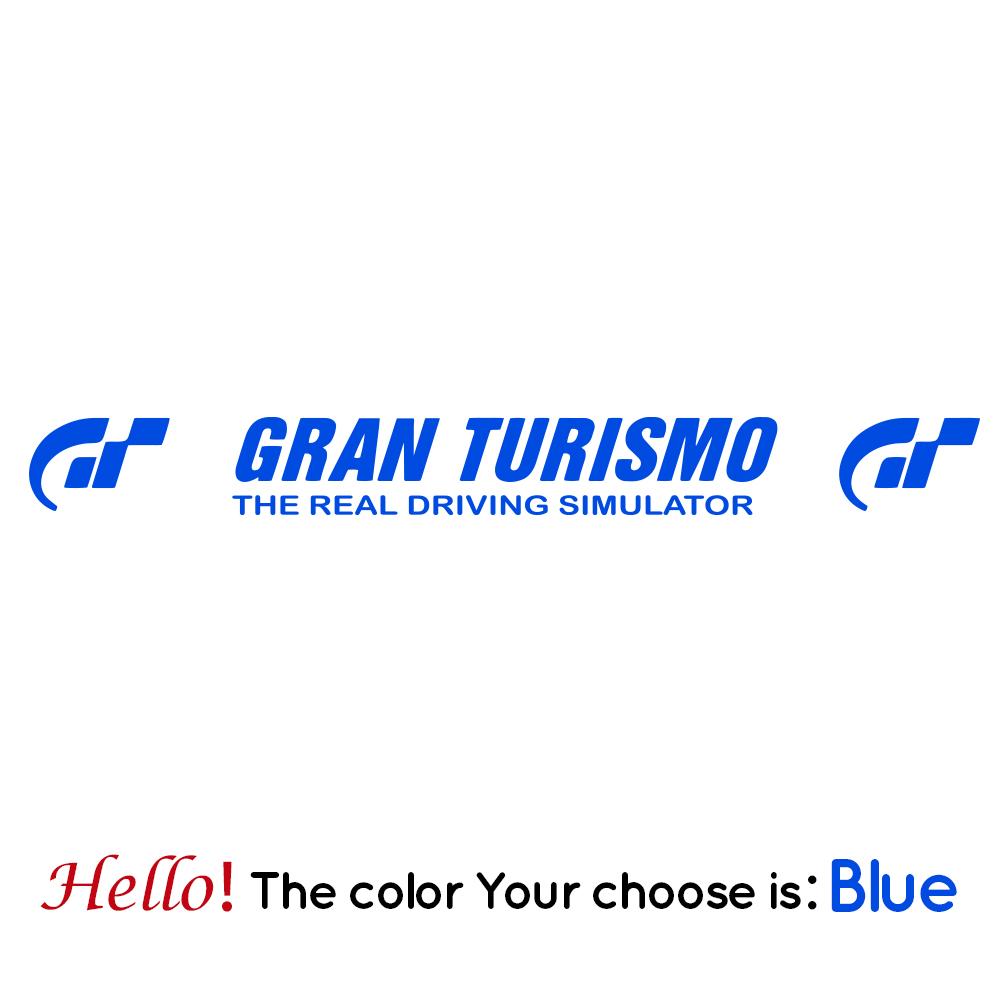 

Fashion Windshield Gran Turismo Car Stickers Voiture Fashion Vinyl Decal Car Decorative Accessories Black/White Vinyl Sticker L 100X10cm синій
