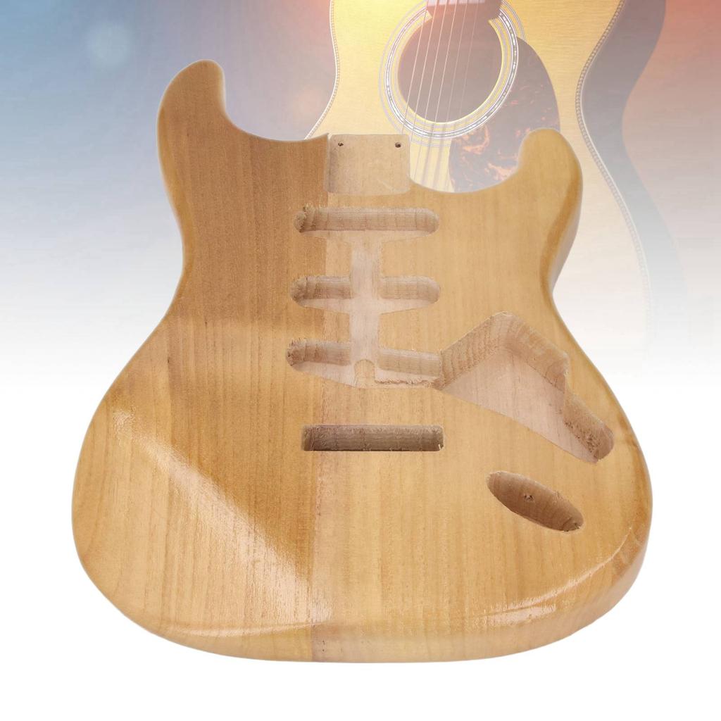 Uferdig Elektrisk Gitar Kropp Valnøtt Tre Emne Trippel Enkel Pickup Hull Gitar Tønne