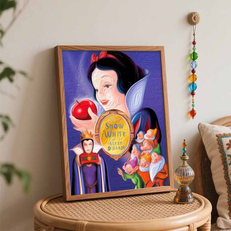 Disney Snow White digital oil painting diy coloring handpainted handpainted filling home decoration gift, nice wall art for decor