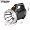 High Light Searchlight USB Charging Outdoor Waterproof Remote LED Light Portable Large Capacity Flashlight