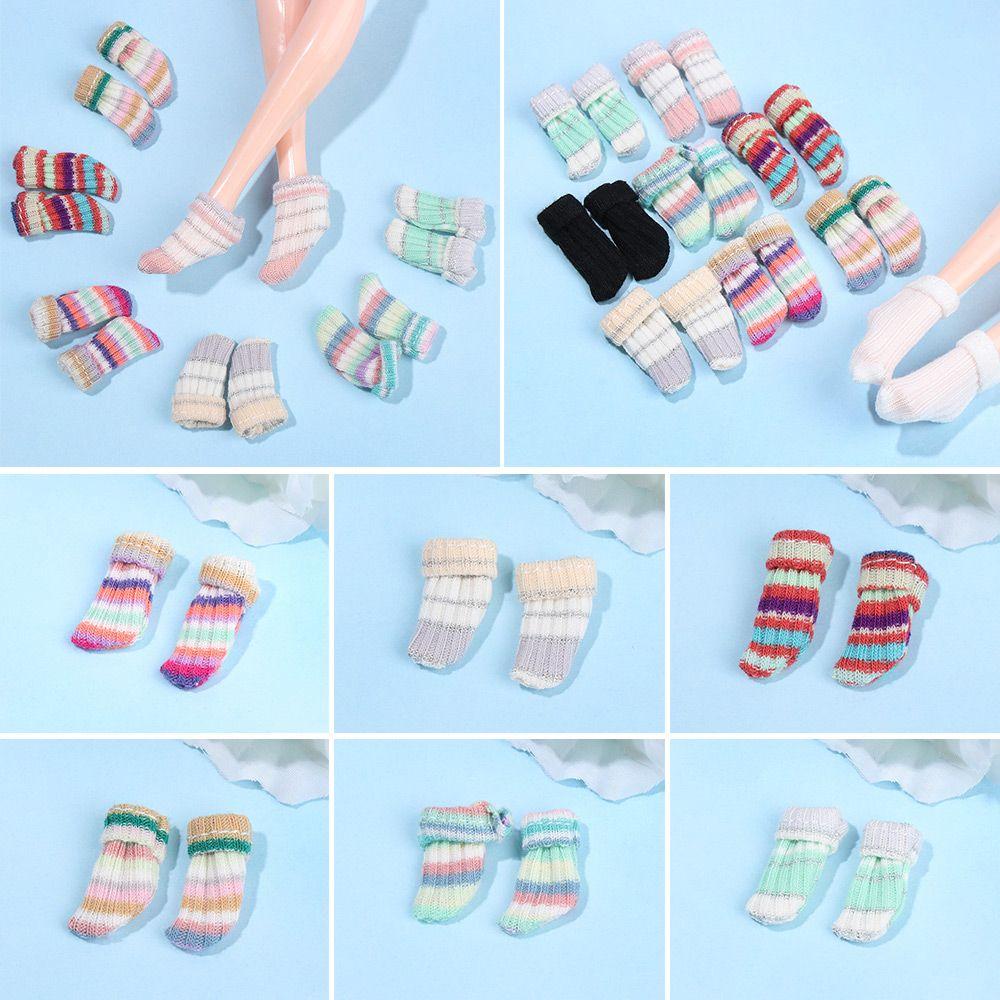 

Multistyles Stripe Doll Socks Cute Clothes Accessories For 1/3 1/4 1/6 1/12 Dolls 10