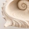 Conch Shape Jewelry Tray Trinkets Dish Trinkets Plate with Raised Ridges and Rolled Folds for Jewelry, Hair Accessories, Dresser Storage, or Bedroom