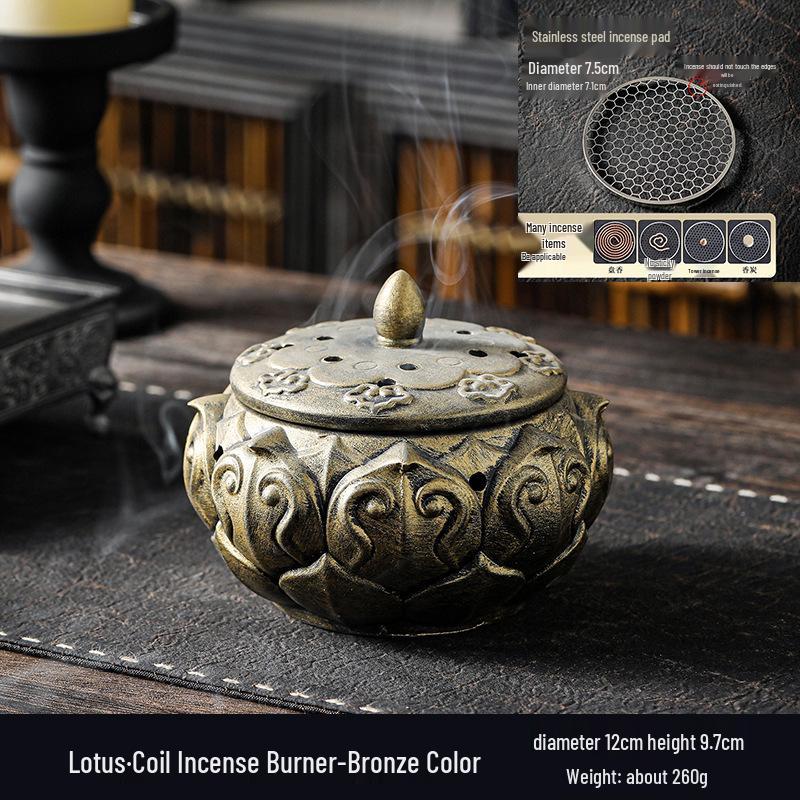 Zen Pagoda Ceramic Incense Burner - Aromatherapy Ornament for Office or Home, Black Pottery Holder for Sandalwood Incense.