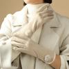 Windproof Suede Gloves Full Finger Cycling Mittens Vintage Winter Women's Gloves  Outdoor