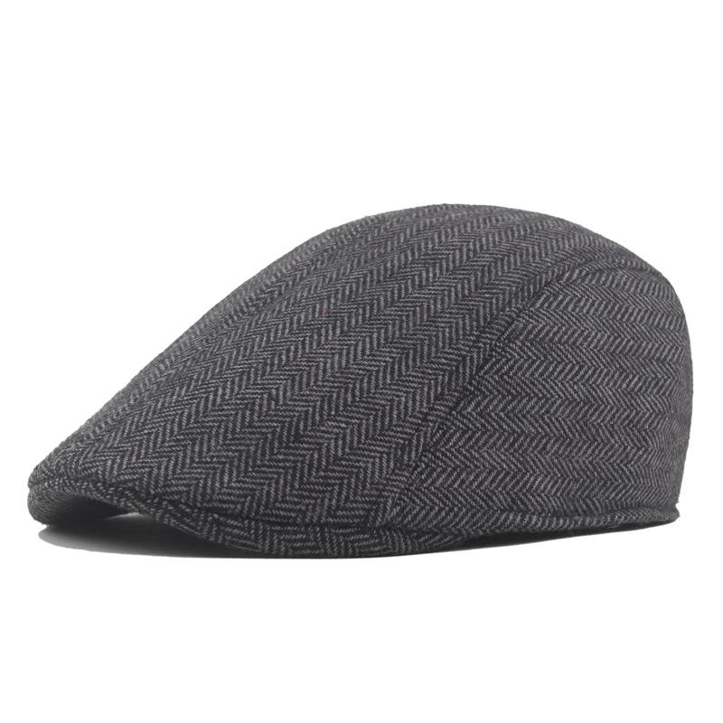 Newsboy Cap for Men Herringbone Forward Cap Men's Autumn Winter Warm Beret Gatsby Painters Hats Ivy Hat Gorro Hombre Boina