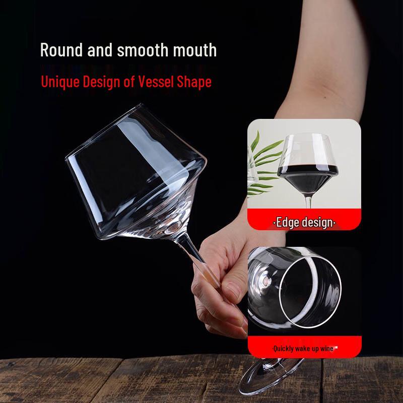 Shangqi Transparent Reusable Plastic Red Wine Glass Set (2-Pack)