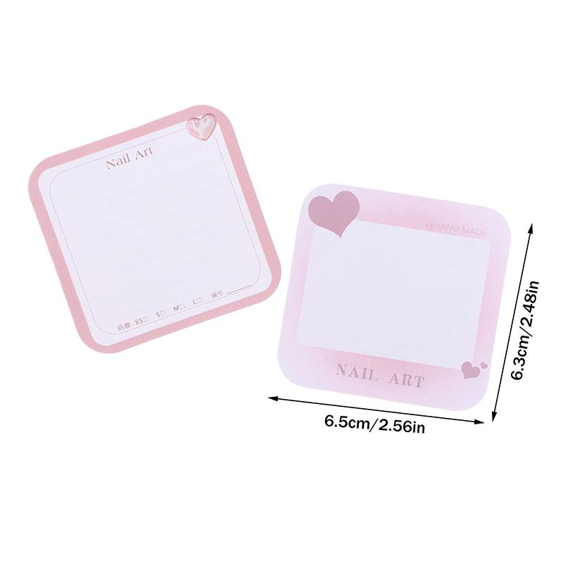 20/50 Sheets 6.5X6.3Cm Nails Packing Cardboard Handmade False Nail Design Swatch Show Cards Manicure Art Display Nailfie Prop