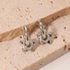 Punk Style Dangle Earrings Unique Detachable Star Heart Drop Earrings Statement Jewelry Fashion Simple Hoop Earrings