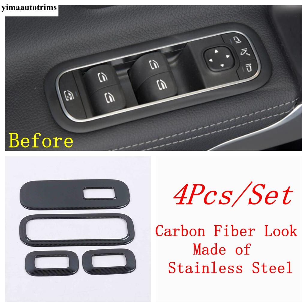 Car Inner Door Armrest Window Lift Button Control Panel Cover Trim Metal Accessories For Benz A Class W177 A200 A220  - 2024