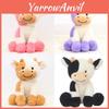 Adorable Smiling Black And White Cow Plush Toy Soft Stuffed Animal Doll Gift