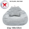 1/2Pcs Lazy Sofa Cover Solid Chair Covers Without Filler Large Bean Bag Cover Adults Couch Living Room Bedroom Tatami Lounger