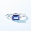 ALLNOEL Natural Alexandrite 925 Silver Ring Health Rings for Women Weight Loss Fatigue Pressure Fatigue Relief Yoga Jewelry Gift