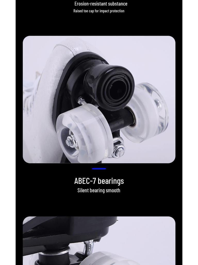 Adult Honeycomb Double Row Roller Skates with Flashing Wheels for Men and Women