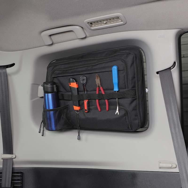 Kofferraum Heckscheibe Seitenaufbewahrungstasche Organizer Passend für Mitsubishi PAJERO 2007-2021 Verstauen Aufräumen Autozubehör