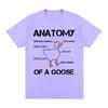Anatomie einer Gans T-Shirt Lustige Enten Grafik Gaming Gamer T-Shirts Unisex Damen Harajuku Gothic Kurzarm T-Shirts Streetwear