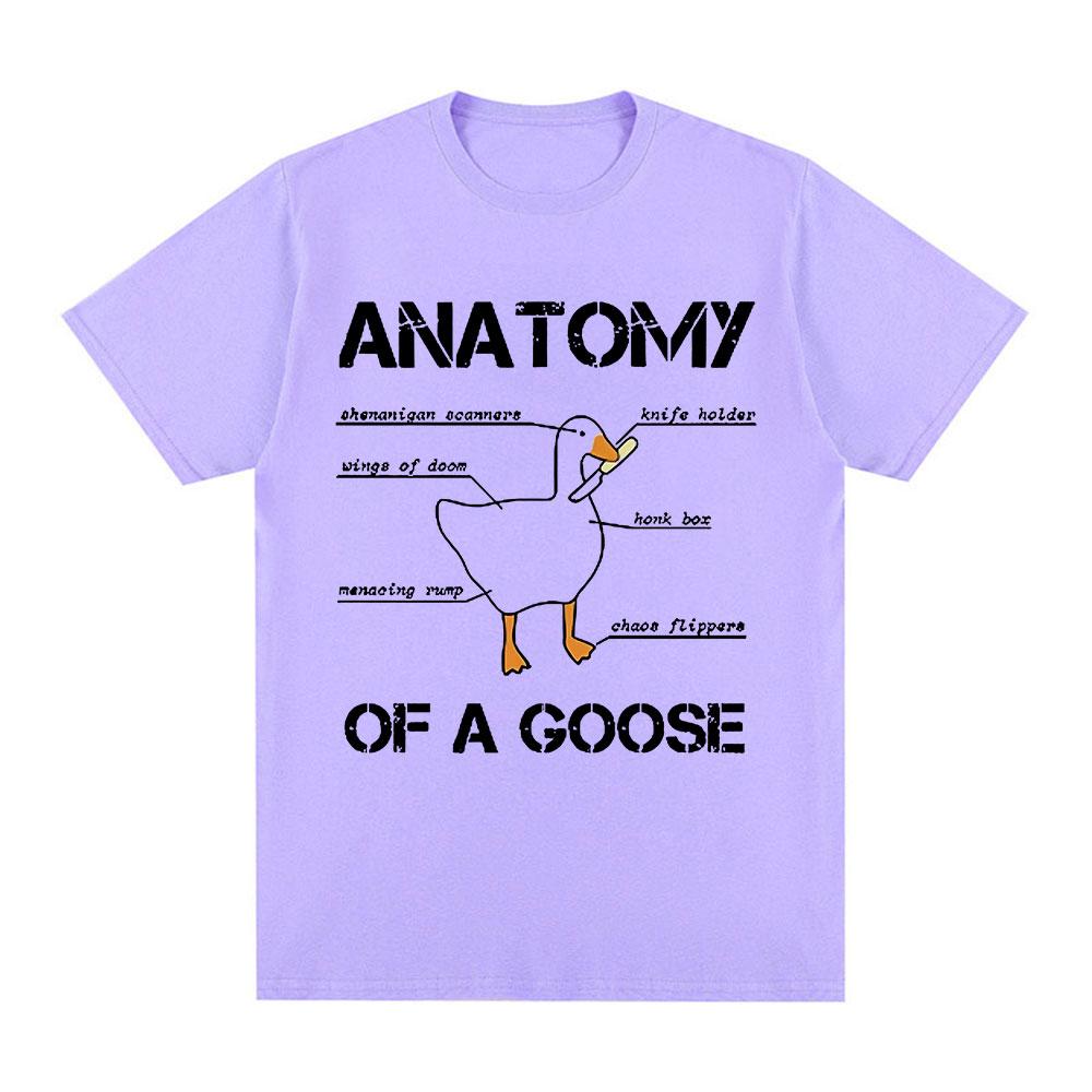 Anatomie einer Gans T-Shirt Lustige Enten Grafik Gaming Gamer T-Shirts Unisex Damen Harajuku Gothic Kurzarm T-Shirts Streetwear