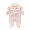 Baby Jumpsuit Spring and Autumn Pure Cotton Long-Sleeved Newborn Baby Jumpsuit with Foot Cover Children's Pajamas Romper with Foot Cover