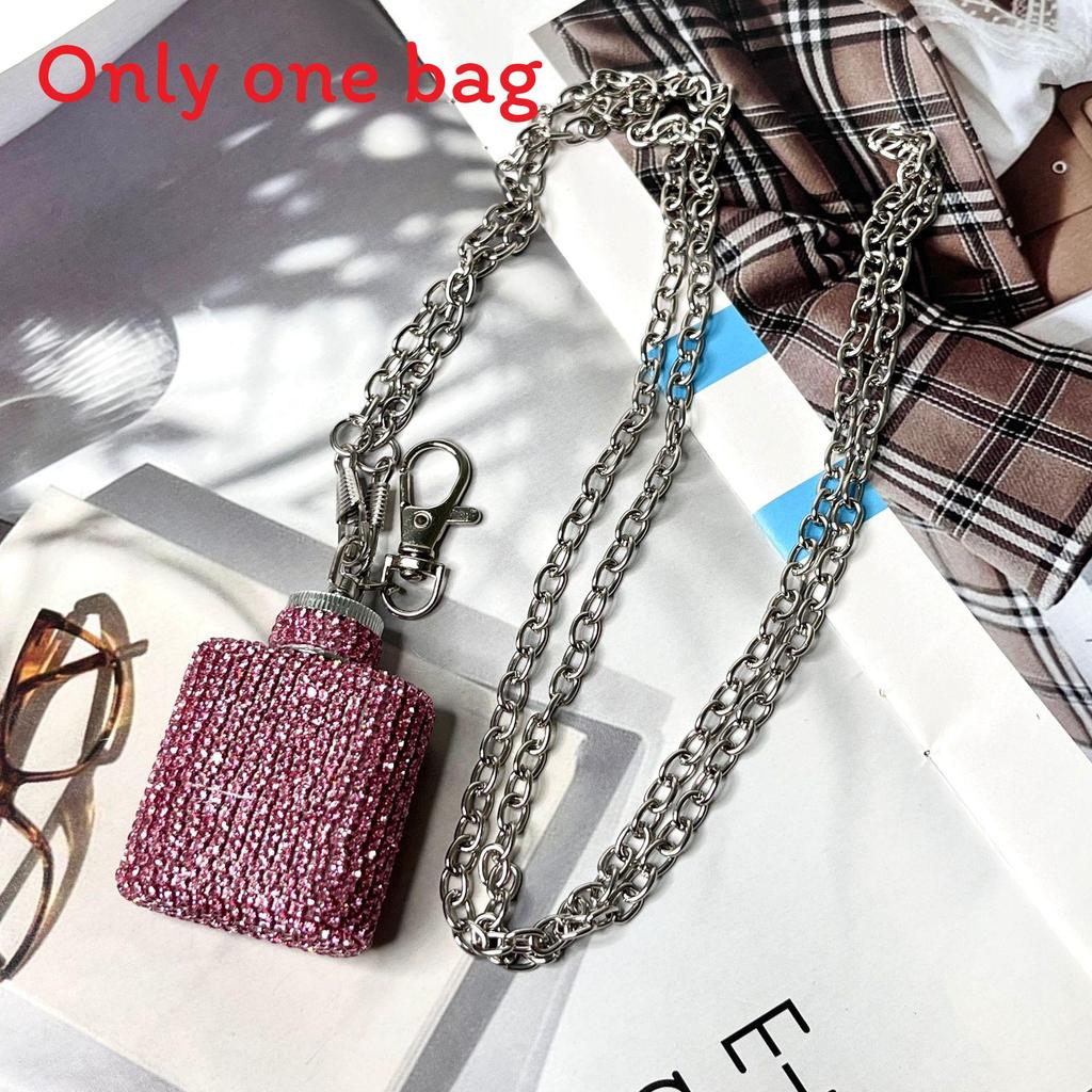 Water Diamond Mini Crossbody Bag With Pearl Chain For Streetwear Fashion