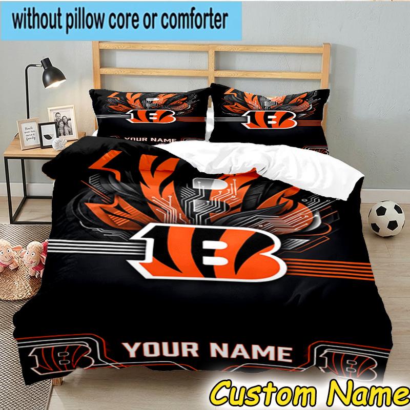 3pcs Custom Name Cincinnati Browns Legacy Bedding Set Includes 1 Duvet Cover & 2 Pillowcases for All Seasons Dormitory Home Decor Christmas gifts