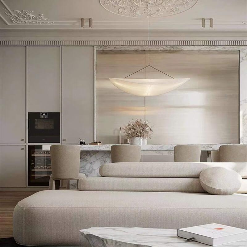 Wabi-Sabi Style Silk Fabric Pendant Light