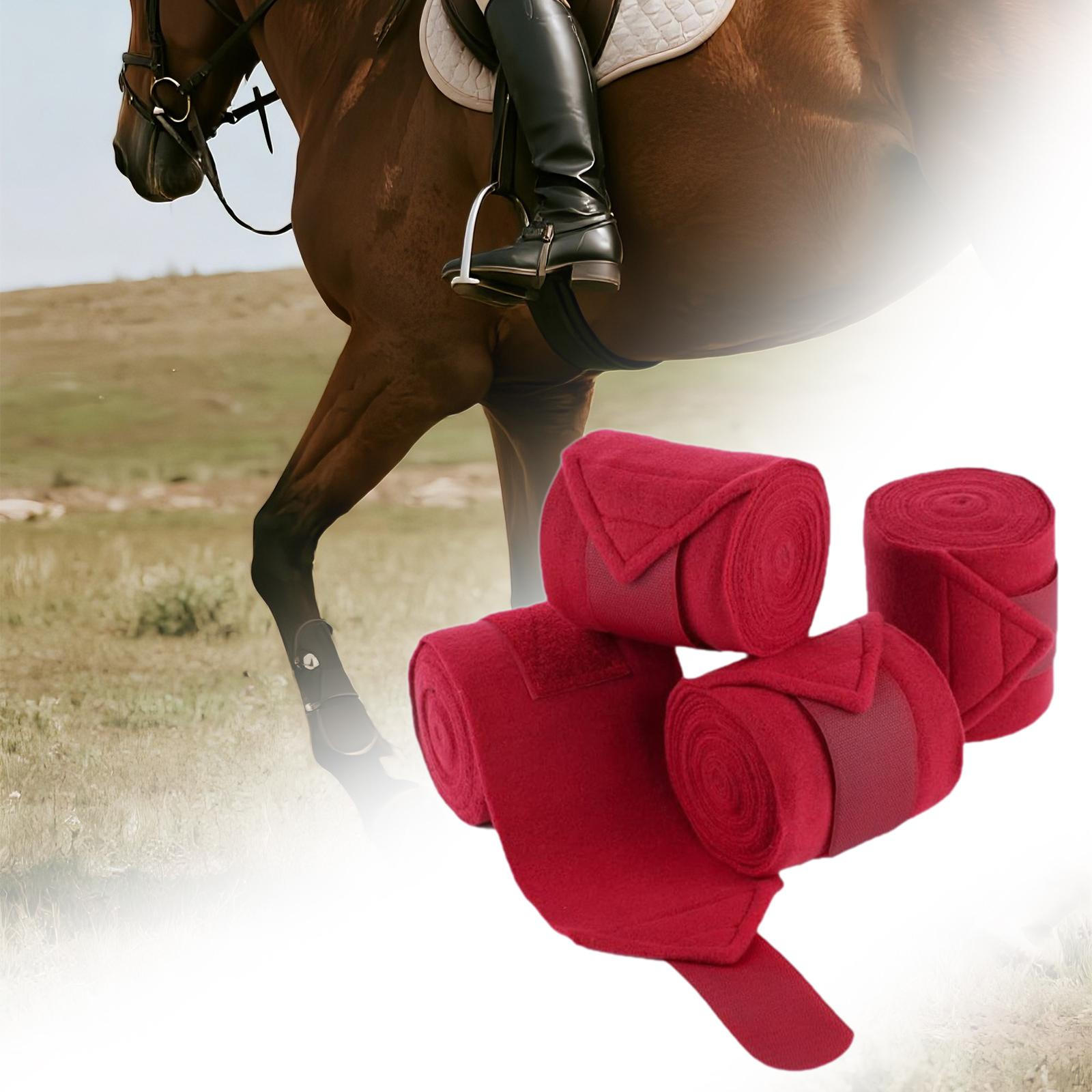 

4 Pieces Horse Leg Wraps Guards Straps for Riding Eventing