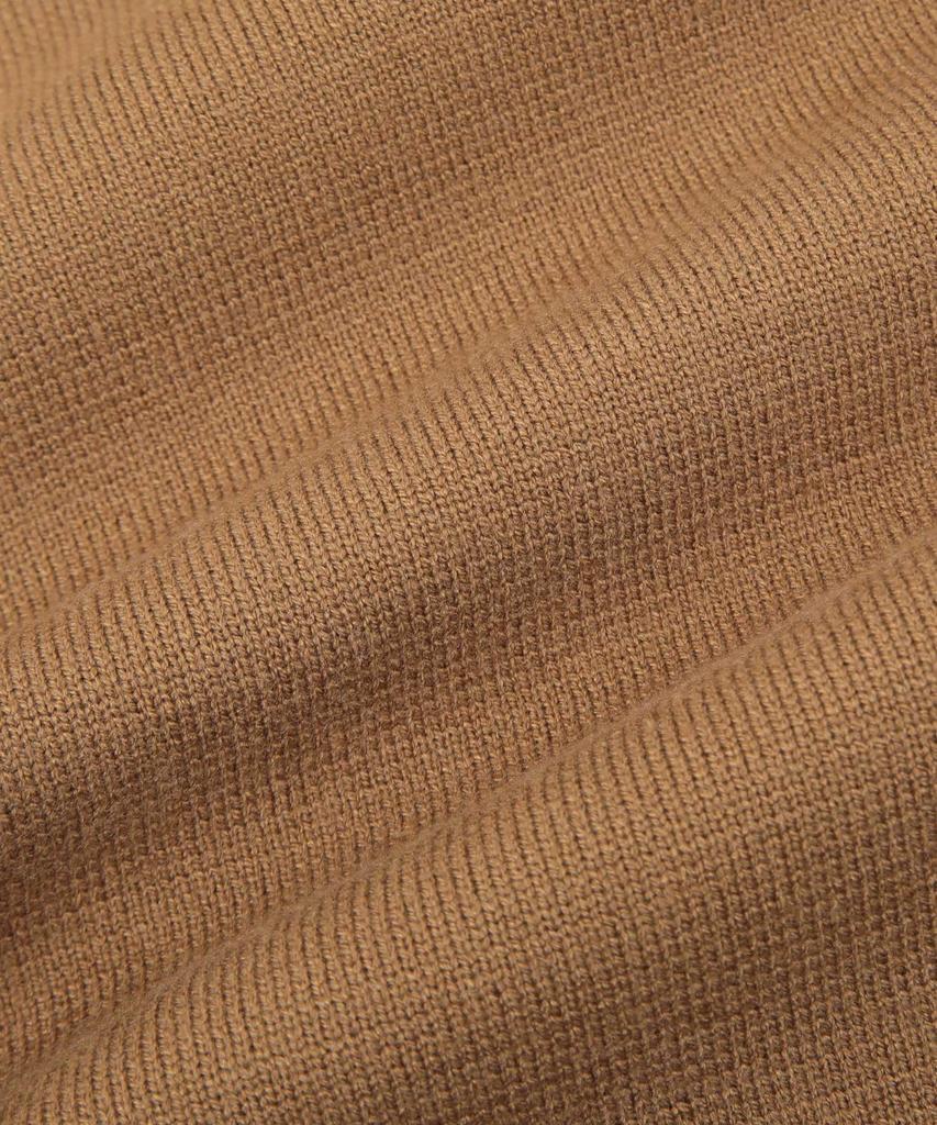 Yours BEXU1732 High Neck Cropped Size L Women's Sweat-Like Knit, Camel,