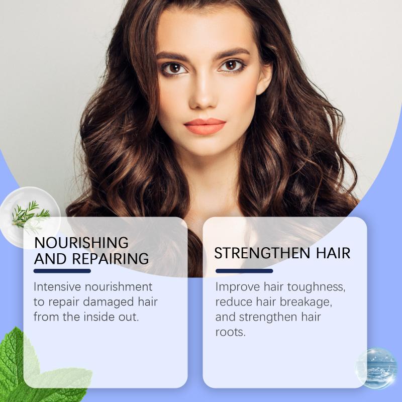 Rosemary Hair Growth Oil With Biotin Castor Oil Hair Strengthening Scalp Treatment Nourishing Roots Hair Regrowth For Men Women